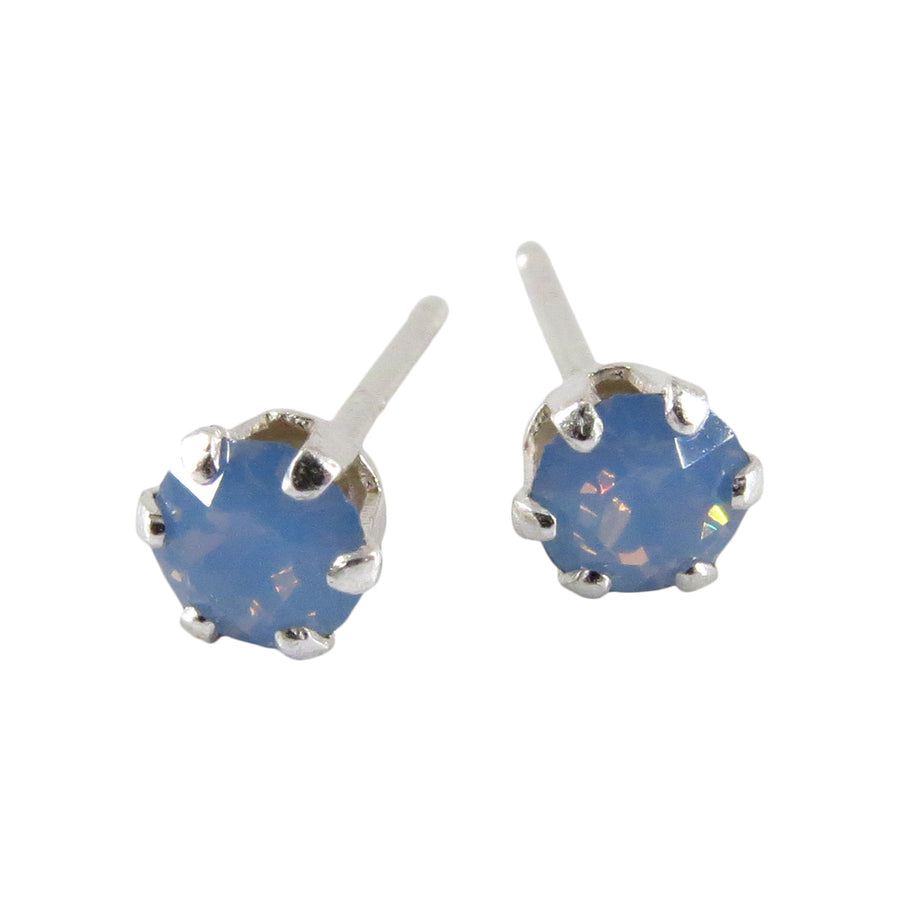 SWAROVSKI BLUE OPAL CRYSTAL STUDS