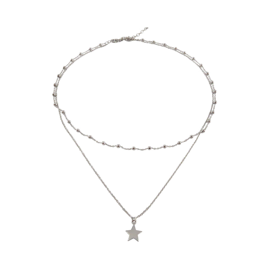 LAYERED BALL CHOKER & STAR NECKLACE