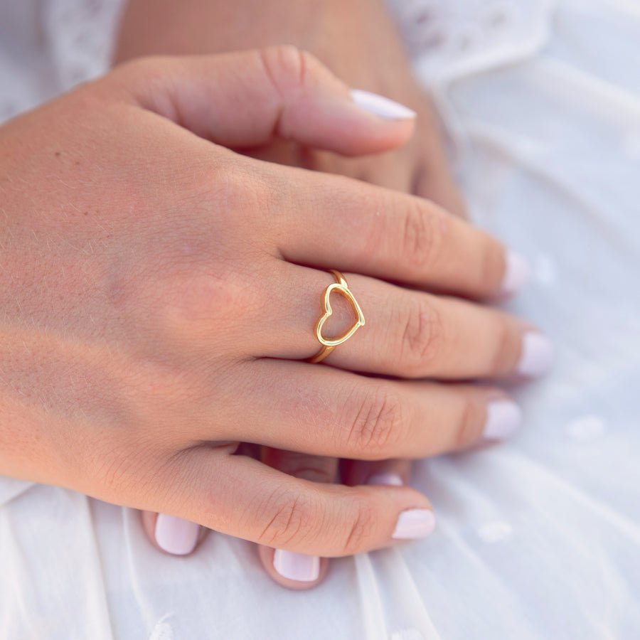 HOLLOW HEART RING