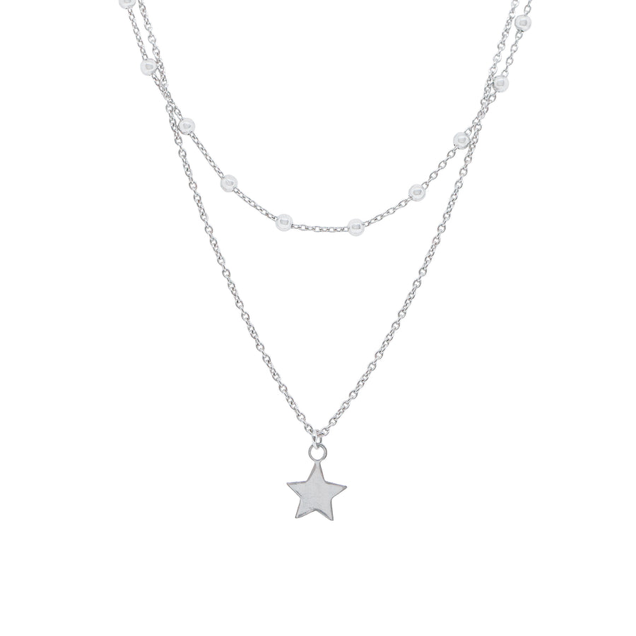 LAYERED BALL CHOKER & STAR NECKLACE