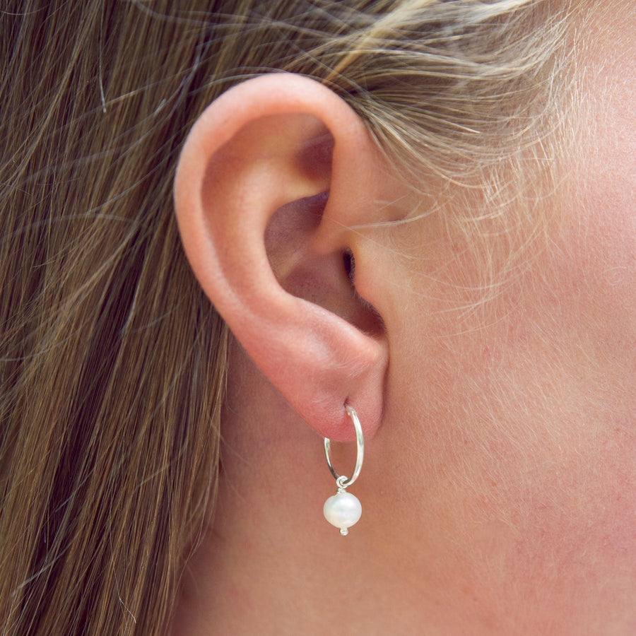 FRESHWATER PEARL HOOPS