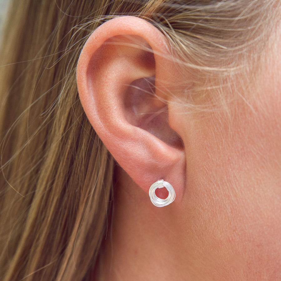 LAYERED CIRCLE STUDS