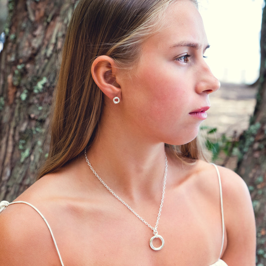 LAYERED CIRCLE STUDS